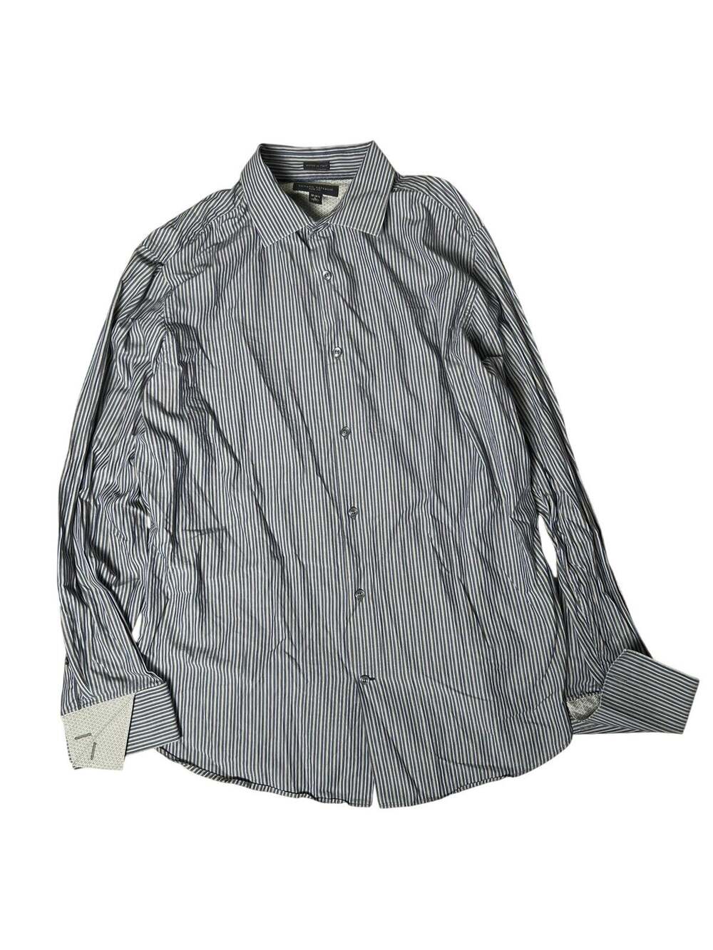 Banana Republic Shirt Mens L Blue Striped Long Sleeve Button Up Woven Slim Fit